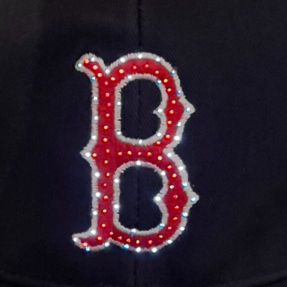 Vtg Twins Enterprise Boston Red Sox MLB Snapback Hat Cap Blue Light up Logo Mens - Picture 8 of 16